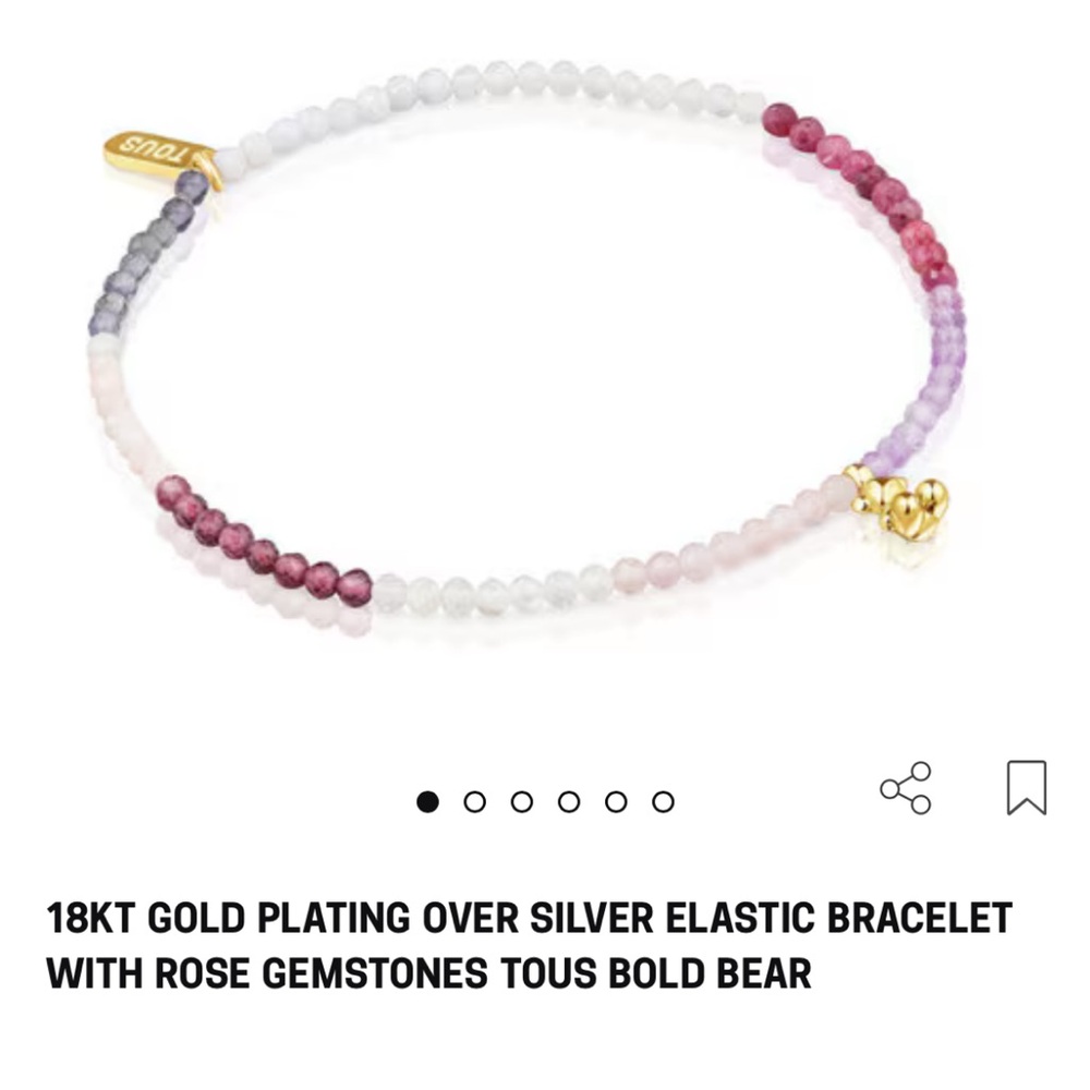 On SALE 🎟️ TOUS Bracelet with rose gemstonesTOUS Bold Bear